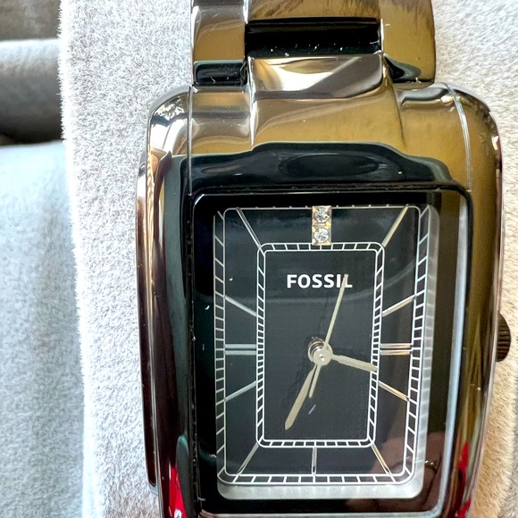 Fossil Jewelry - Fossil Ce-1032 251011 Black Stainless Steel Analog Dial Quartz Wrist Watch